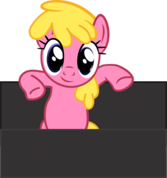 Size: 1494x1591 | Tagged: safe, artist:likonan, cherry berry, earth pony, pony, g4, one bad apple, season 3, cherrybetes, cute, female, looking at you, mare, simple background, sitting, smiling, solo, transparent background, vector