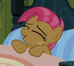 Size: 384x342 | Tagged: safe, screencap, babs seed, pony, g4, one bad apple, season 3, adorababs, animated, cute, eyes closed, female, sleeping, solo