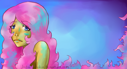 Size: 1300x700 | Tagged: safe, artist:justicebustedus, fluttershy, human, g4, humanized