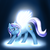 Size: 1500x1500 | Tagged: safe, artist:srk-ares, minuette, pony, unicorn, g4, artificial wings, augmented, female, light wings, looking back, magic, magic wings, mare, solo, wings