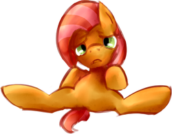 Size: 469x365 | Tagged: safe, artist:dotkwa, babs seed, earth pony, pony, g4, featureless crotch, female, filly, foal, solo