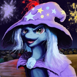 Size: 900x900 | Tagged: safe, artist:chiapetofdoom, trixie, g4, creepy, solo, uncanny valley