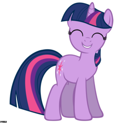 Size: 2500x2500 | Tagged: safe, artist:a4r91n, twilight sparkle, pony, unicorn, g4, my little pony: friendship is magic, one bad apple, cute, female, happy, mare, simple background, smiling, solo, transparent background, twiabetes, unicorn twilight, vector