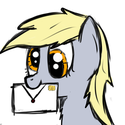 Size: 900x900 | Tagged: safe, artist:natipie, derpy hooves, pegasus, pony, g4, female, mare