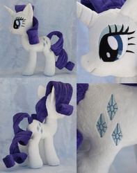 Size: 2000x2537 | Tagged: safe, artist:adamlhumphreys, rarity, pony, g4, irl, photo, plushie, solo