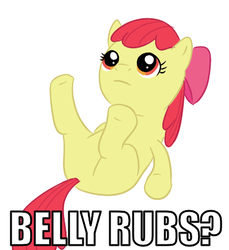 Size: 375x409 | Tagged: safe, apple bloom, g4, bellyrubs, image macro