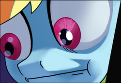 Size: 313x215 | Tagged: safe, artist:tswt, rainbow dash, comic, faic, meme, reaction image, special eyes