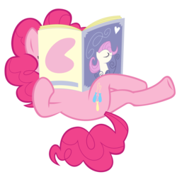 Size: 6691x6691 | Tagged: safe, artist:freak0uo, pinkie pie, g4, .svg available, absurd resolution, reading, simple background, transparent background, vector