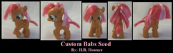 Size: 2612x808 | Tagged: safe, artist:gryphyn-bloodheart, babs seed, pony, g4, brushable, customized toy, irl, photo, solo, toy