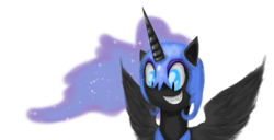 Size: 1656x849 | Tagged: safe, artist:ismellmusic, nightmare moon, alicorn, pony, g4, female, mare, simple background, solo, transparent background