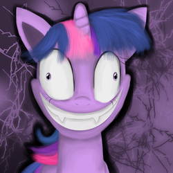 Size: 3000x3000 | Tagged: safe, artist:ismellmusic, twilight sparkle, g4, fangs, reaction image, solo, twilight snapple