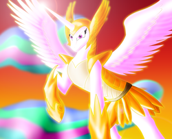 Size: 1024x831 | Tagged: safe, artist:saziskylion, princess celestia, pony, g4, armor, female, solo