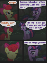 Size: 760x1020 | Tagged: safe, artist:template93, apple bloom, twilight sparkle, comic:story of the blanks (template93), story of the blanks, g4, comic