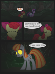 Size: 760x1020 | Tagged: safe, artist:template93, apple bloom, twilight sparkle, oc, oc:ruby, oc:ruby (story of the blanks), earth pony, ghost, ghost pony, pony, unicorn, comic:story of the blanks (template93), story of the blanks, g4, comic