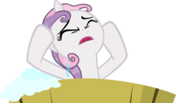 Size: 5091x3000 | Tagged: safe, artist:firestorm-can, sweetie belle, pony, unicorn, g4, my little pony: friendship is magic, one bad apple, bath, eyes closed, female, filly, simple background, solo, transparent background, vector, wet mane, wet mane sweetie belle