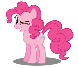 Size: 1024x901 | Tagged: safe, artist:atmospark, pinkie pie, g4, simple background, transparent background, vector, wink