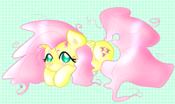 Size: 1076x643 | Tagged: safe, artist:fatcakes, fluttershy, g4, alternate hairstyle, messy mane