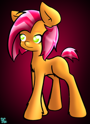 Size: 698x965 | Tagged: safe, artist:fatcakes, babs seed, earth pony, pony, g4, female, gradient background, solo