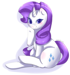 Size: 900x965 | Tagged: safe, artist:xeella, rarity, pony, unicorn, g4, colored pupils, cute, female, looking at you, mare, raribetes, simple background, sitting, solo, transparent background