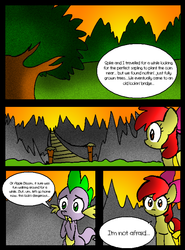 Size: 588x793 | Tagged: safe, artist:neoncabaret, apple bloom, spike, g4, apple bloom's tree, comic