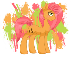 Size: 4000x3000 | Tagged: safe, artist:pastelflakes, babs seed, g4, older, paint, paint splatter, simple background, transparent background