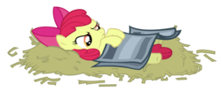 Size: 5995x2500 | Tagged: safe, artist:masterrottweiler, apple bloom, g4, one bad apple, bed