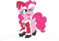 Size: 5664x3958 | Tagged: safe, artist:dualx, artist:leadhooves, pinkie pie, g4, clothes, colored, santa costume