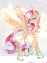 Size: 677x907 | Tagged: safe, artist:caramelflower, fluttershy, pony, g4, female, solo