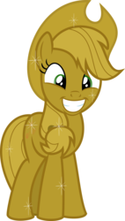 Size: 5000x8779 | Tagged: safe, artist:mrcbleck, applejack, earth pony, pony, g4, absurd resolution, faic, female, hilarious in hindsight, luster dust, luster dust-ified, mare, simple background, solo, transparent background, vector