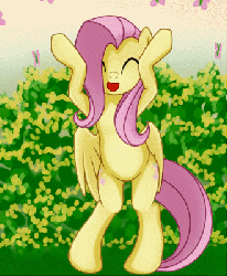 Size: 330x400 | Tagged: safe, artist:rainbow, fluttershy, butterfly, pegasus, pony, g4, animated, bipedal, caramelldansen, cute, dancing, female, loop, shyabetes, solo