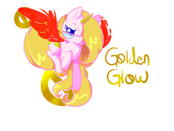 Size: 700x525 | Tagged: safe, artist:cotton, golden glow, g2, g4, g2 to g4, generation leap, glasses
