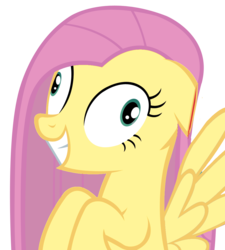 Size: 955x1063 | Tagged: safe, fluttershy, pegasus, pony, g4, blood, contemplating insanity, female, fluttermena, insanity face, mare, simple background, solo, transparent background, vector