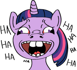 Size: 773x701 | Tagged: safe, artist:sixbuns, twilight sparkle, g4, derp, laughing