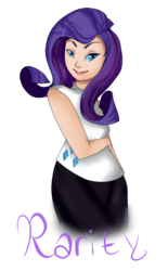 Size: 458x738 | Tagged: safe, artist:eckatzl, rarity, human, g4, humanized, solo