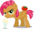 Size: 5520x4800 | Tagged: safe, artist:dewlshock, babs seed, earth pony, pony, g4, one bad apple, absurd resolution, female, filly, foal, milkshake, simple background, solo, tomato, transparent background, vector