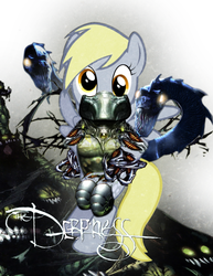 Size: 632x817 | Tagged: safe, artist:jarredspekter, derpy hooves, pegasus, pony, g4, crossover, female, mare, the darkness