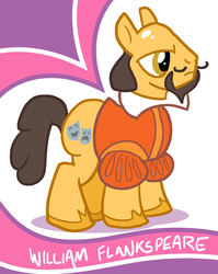 Size: 1448x1820 | Tagged: safe, artist:waffledawg, pony, ponified, solo, william shakespeare