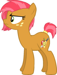 Size: 559x737 | Tagged: safe, artist:dulciere, artist:krowzivitch, artist:starryoak, babs seed, pony, g4, alternate cutie mark, female, older, older babs seed, simple background, solo, transparent background, vector, wrong cutie mark