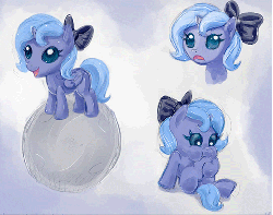 Size: 522x412 | Tagged: safe, artist:kp-shadowsquirrel, princess luna, pony, g4, animated, baby, baby pony, female, foal, solo, woona