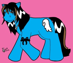 Size: 963x829 | Tagged: safe, artist:thebrigeeda, pony, final fantasy, ponified, rinoa heartilly, solo