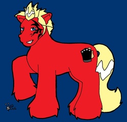 Size: 911x876 | Tagged: safe, artist:thebrigeeda, pony, chicken wuss, final fantasy, ponified, solo, zell dincht