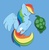 Size: 1584x1628 | Tagged: safe, artist:the-paper-pony, rainbow dash, tank, g4