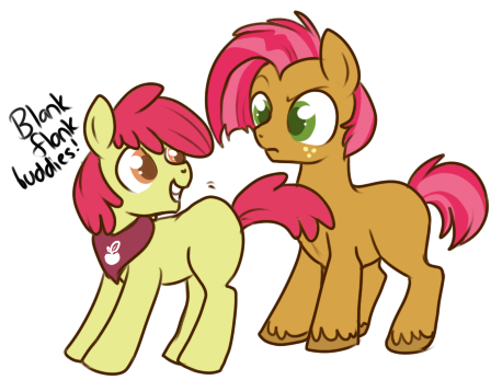 #164552 - safe, artist:lulubell, apple bloom, babs seed, earth pony ...