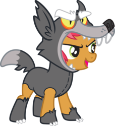 Size: 6274x6884 | Tagged: safe, artist:birthofthepheonix, babs seed, earth pony, pony, g4, .ai available, absurd resolution, animal costume, big babs wolf, clothes, costume, female, simple background, solo, transparent background, vector, wolf costume