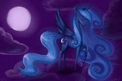 Size: 6000x4000 | Tagged: safe, artist:chuzoley, princess luna, pony, g4, female, solo