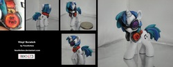 Size: 5864x2308 | Tagged: safe, artist:fesoferbex, dj pon-3, vinyl scratch, pony, g4, customized toy, irl, photo, solo, toy