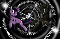 Size: 1000x644 | Tagged: safe, artist:jamescorck, doctor whooves, time turner, twilight sparkle, g4