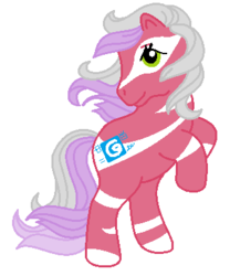 Size: 322x387 | Tagged: safe, artist:frele-ania, springy, earth pony, pony, g1, colorswirl ponies, female, mare, rearing, solo, tail