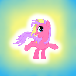 Size: 800x800 | Tagged: safe, artist:svanefrost, sundance (g2), sunsparkle, earth pony, pony, g2, g4, cute, female, g2 sundawwnce, g2 to g4, generation leap, mare, open mouth, open smile, smiling, solo