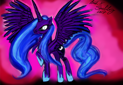 Size: 944x649 | Tagged: safe, artist:starlily77, princess luna, pony, g4, female, solo